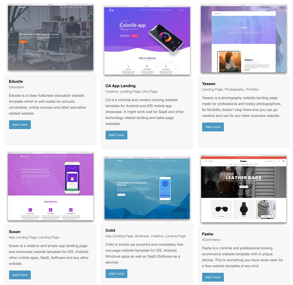 Free bootstrap templates full site